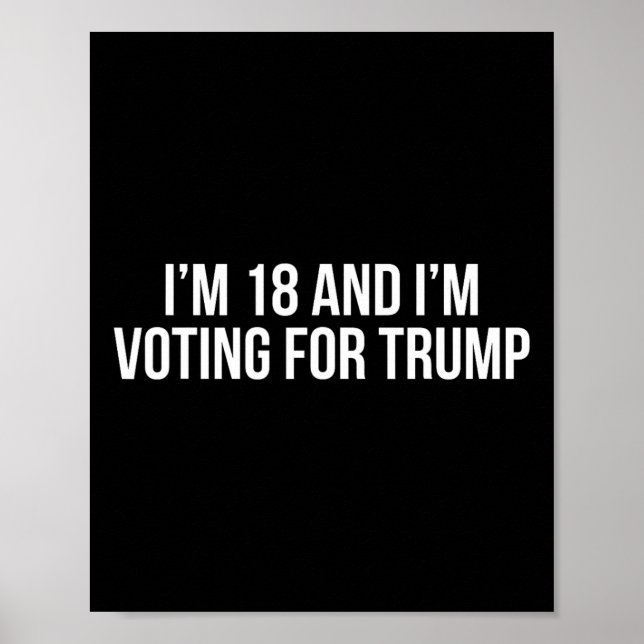 18 och min röst för trumman 2024 Konservativet Rep Poster (Framsidan)