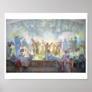 #18 Omladina under Slavic Linden Träd Poster