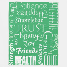 18 Personlig Namn eller Ord Best Önskemål ull Fleecefilt