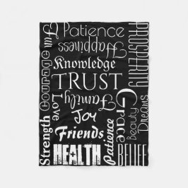 18 Personlig Namn eller Ord Best Önskemål ull Fleecefilt