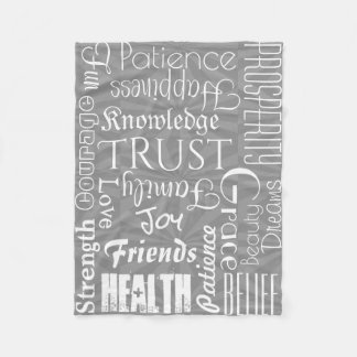 18 Personlig Namn eller Ord Best Önskemål ull Fleecefilt