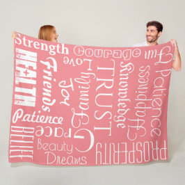 18 Personlig Namn eller Ord Best Önskemål ull Fleecefilt