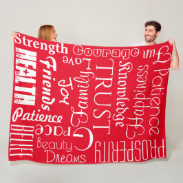 18 Personlig Namn eller Ord Best Önskemål ull Fleecefilt