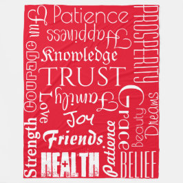 18 Personlig Namn eller Ord Best Önskemål ull Fleecefilt