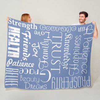 18 Personlig Namn eller Ord Best Önskemål ull Fleecefilt