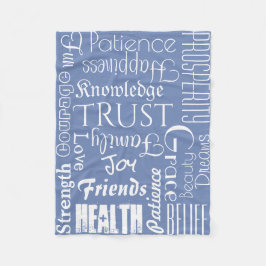 18 Personlig Namn eller Ord Best Önskemål ull Fleecefilt