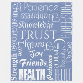 18 Personlig Namn eller Ord Best Önskemål ull Fleecefilt