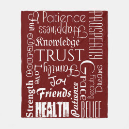 18 Personlig Namn eller Ord Best Önskemål ull Fleecefilt