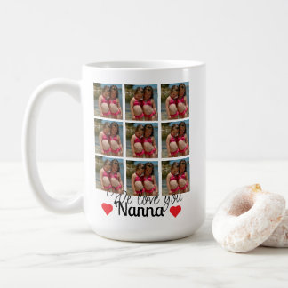 18 Photos Collage Nanna Birthday Gift Kaffemugg