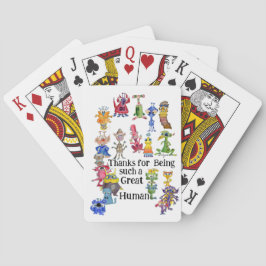18 Roliga Tecknade Aliens Uttrycker Tacksamhet Casinokort