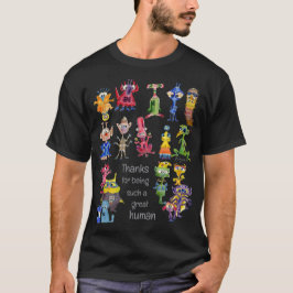 18 Roliga Tecknade Rymdvarelser Uttrycker Tacksamh T Shirt