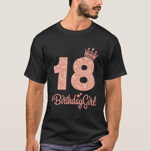 18 Söta 18:e kB Krona för T Shirt (Framsida)