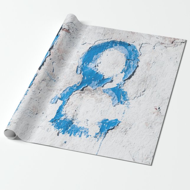 18 text på väggen presentpapper (Utrullad)