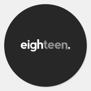 18 Th för Eighn-åldern 18 år py N Runt Klistermärke