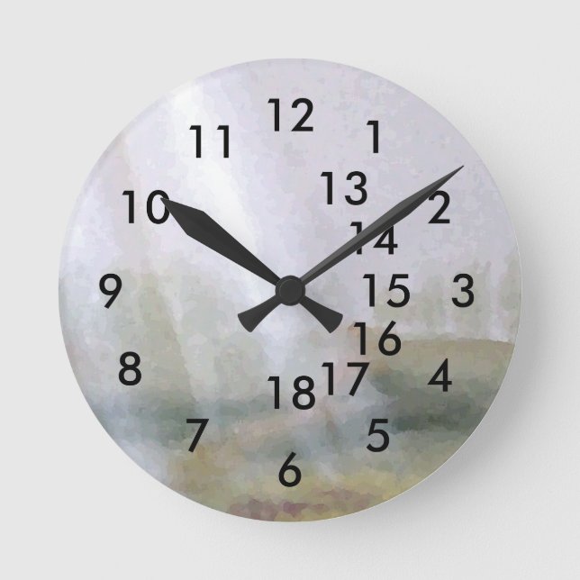 18-timmars Office Gift Clock Rund Klocka (Framsida)