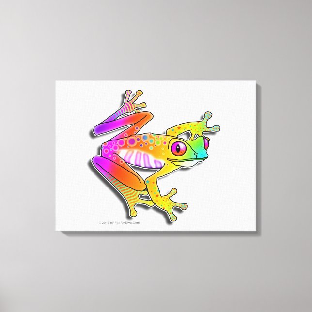 18-tums X24-tums KANVASTRYCK - FROG POP-ART (Framsida)
