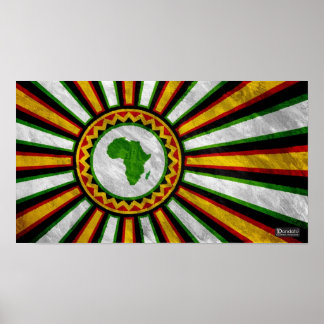 18-tums x 10-tums Afrika Stigning banderoll Poster