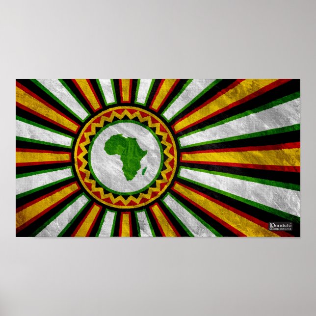 18-tums x 10-tums Afrika Stigning banderoll Poster (Framsidan)
