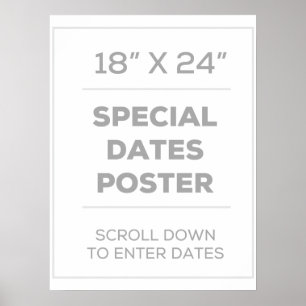 18-tums x 24-tums Poster Speciellt Data