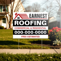 18-tums x 24-tums roofing Yard-skylt