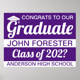 18-tums x 24-tums Studenten-Lila Papper Poster