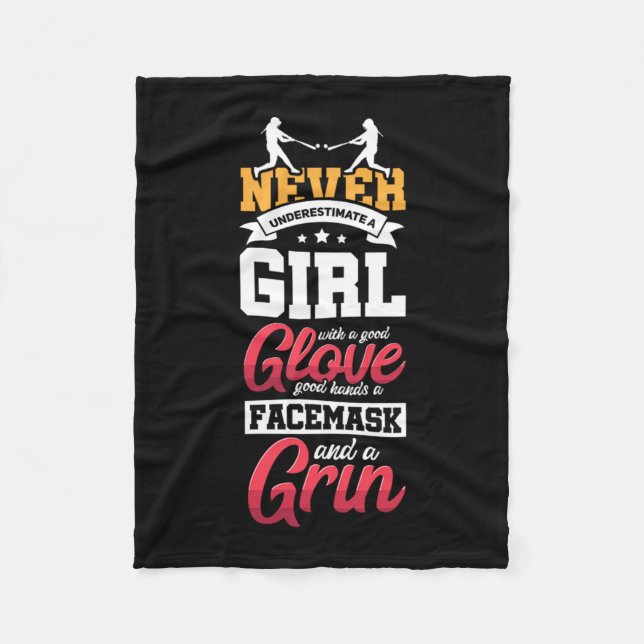 18.Underskatta aldrig en flicka med en Bra handska Fleecefilt (Framsidan)