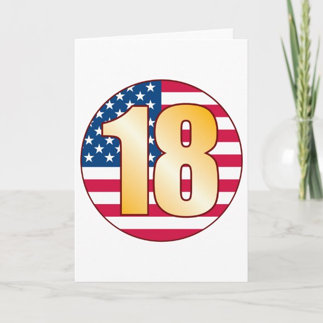 18 USA Guld Kort (Framsida)