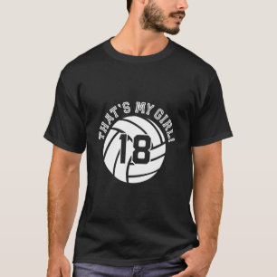 18 Volleybollspelare T'S Min Cheer Mamma Pappa Tea T Shirt