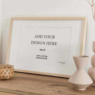 18 x 12-tums liggande teckentabell poster