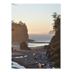 18 x 24 Ruby Beach i Stilla havet Fototryck