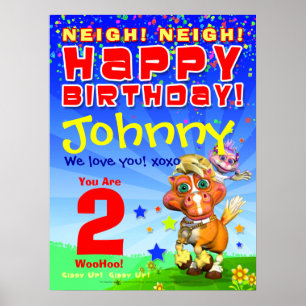 18 x 24-tums GiggleBellies Bucky Birthday Poster