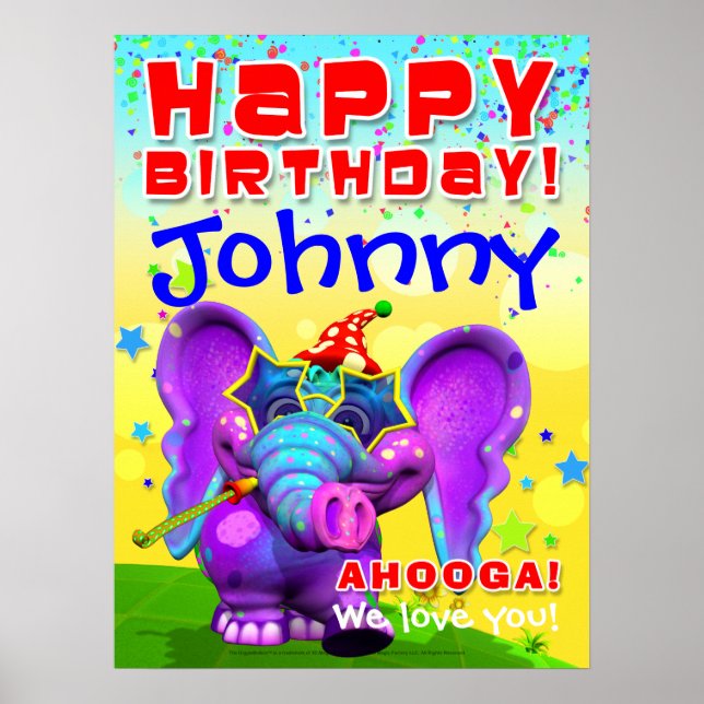 18 x 24-tums GiggleBellies Peanut Birthday Star-Po Poster (Framsidan)