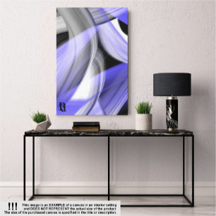 18 x 24-tums Lavender Måne Trend Abstrakt Art Viol Canvastryck