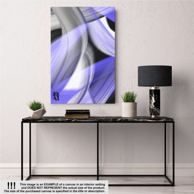 18 x 24-tums Lavender Måne Trend Abstrakt Art Viol Canvastryck (Skapare uppladdad)