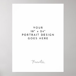 18 x 24-tums Lodrät-mall för Porträtt Poster