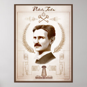 18 x 24 tums Tesla-Poster Poster