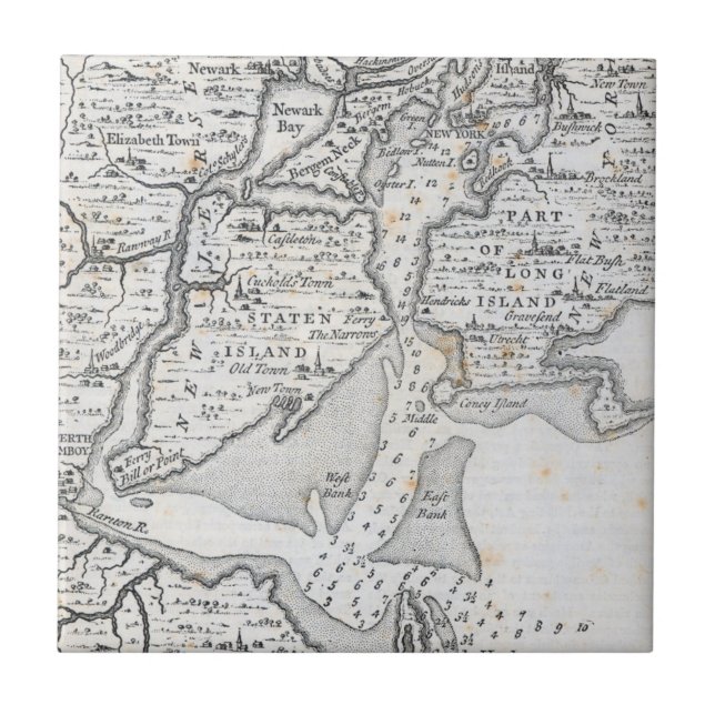 18th århundrade för New York | mittet Kakelplatta (Framsidan)