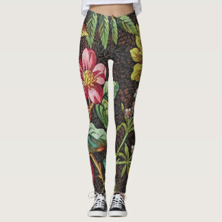 18th Århundradetextildesign av flowers. Leggings