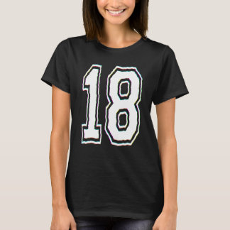 18th Birthday College Number T Shirt