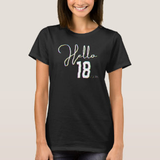 18th Birthday Hello Eighteen Hello 18 Est  2004 T Shirt