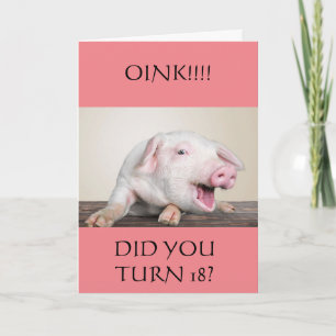 **18th** BIRTHDAY HUMOR FRÅN COMEDIC GRIS Card Kort