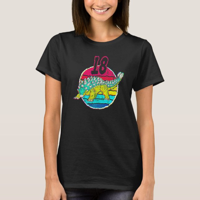 18th Birthday I Ankylosaurus Magniventris I Family T Shirt (Framsida)