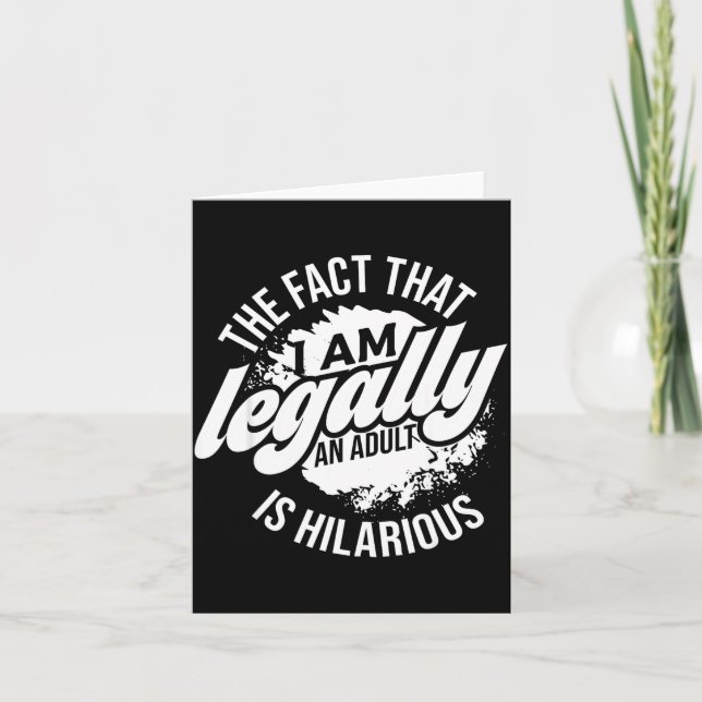 18th Birthday I'm Legally An Adult Is Hilarious Fu Kort (Framsida)