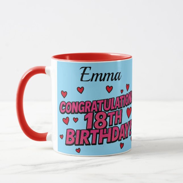18th birthday Mug Mugg (Vänster)