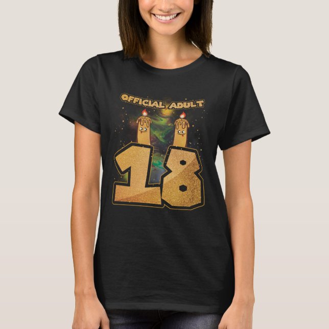 18th Birthday Official Adult 18 Year Old T Shirt (Framsida)
