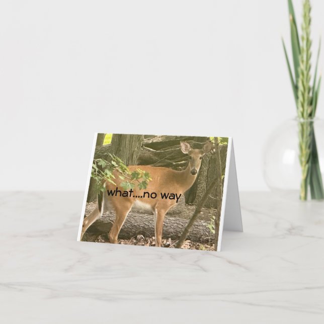 **18th** BIRTHDAY ÖNSKEMÅL FRÅN ASTONISHED HJORT Kort (Framsida)