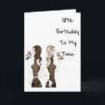 **18th** BIRTHDAY ÖNSKEMÅL TO MY **TWIN SISTER**  Kort<br><div class="desc">Om du har det lätt att vara tvilling med din syster... ..låt henne veta i dag genom att skicka henne det här Roligten födelsedagskortet till HER ***18:e BIRTHDAY*** eller ändra ålder om du behöver för att vara säker!!!!!!!</div>