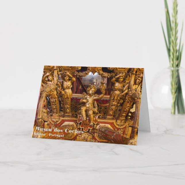 18th c. Coach-uppgifter. Museu dos Coches. Lissabo Tack Kort (Framsida)