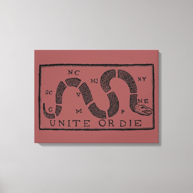 18th Century Unit or Die Canvas Väggutskrift (Framsida)