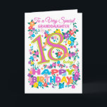 18th födelsedag för chic blommigt för sondotter kort<br><div class="desc">18th födelsedagkort ett mycket nätt,  blommigt för "en mycket speciell sondotter",  med en godisrosa och grönt numrerar 18,  och ord "kliver dottern i godisrosor,  med samla i en klunga av den ljusa blommor och fjärilar och "grattis på födelsedagen" sammanlagt färgerna av regnbågen.</div>